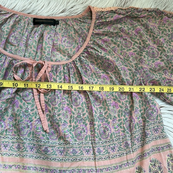 Eternal Sunshine Creations Boho Folk Floral Top Lace Crochet Detail Small - Picture 6 of 10